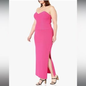 The Drop Strapless Pink Maxi Skirt Set NEW